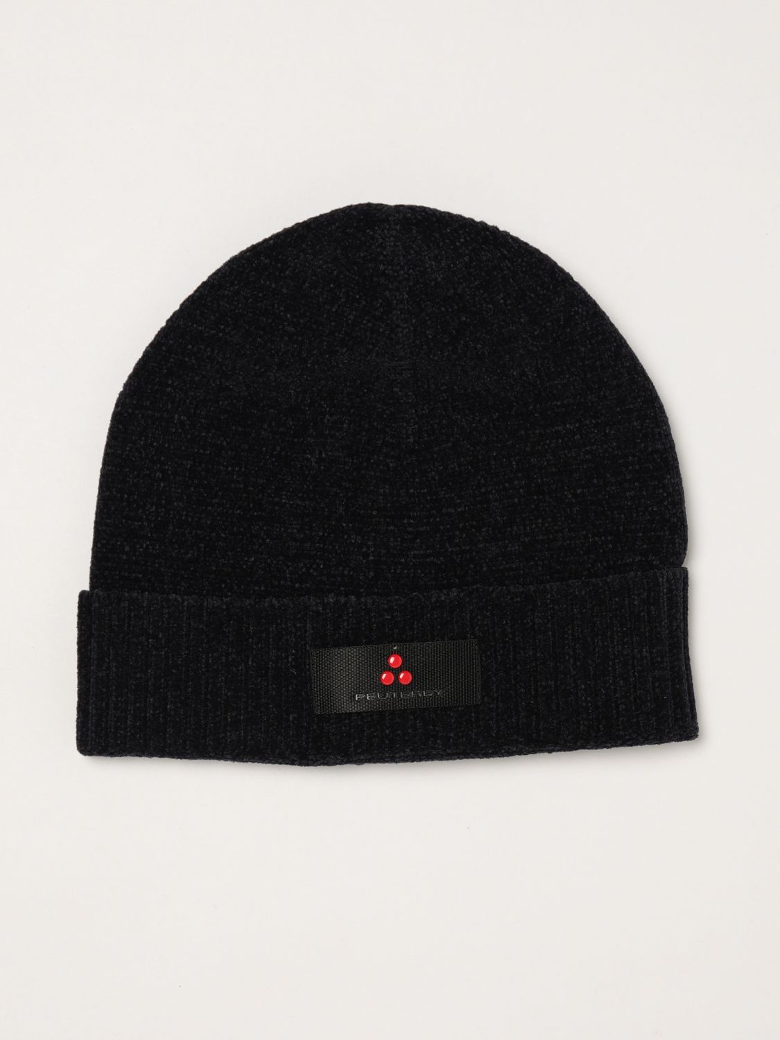 Peuterey Technical Fabric Beanie with Cuff and Logo Application