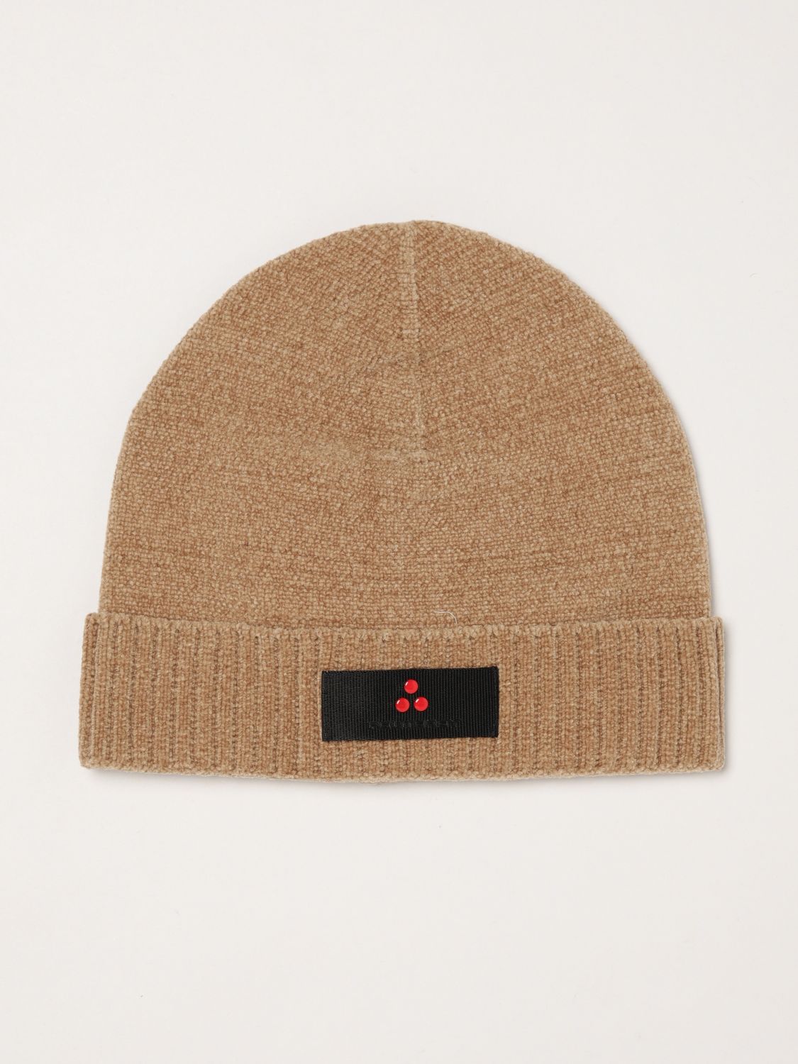Peuterey Technical Fabric Beanie with Cuff and Logo Application