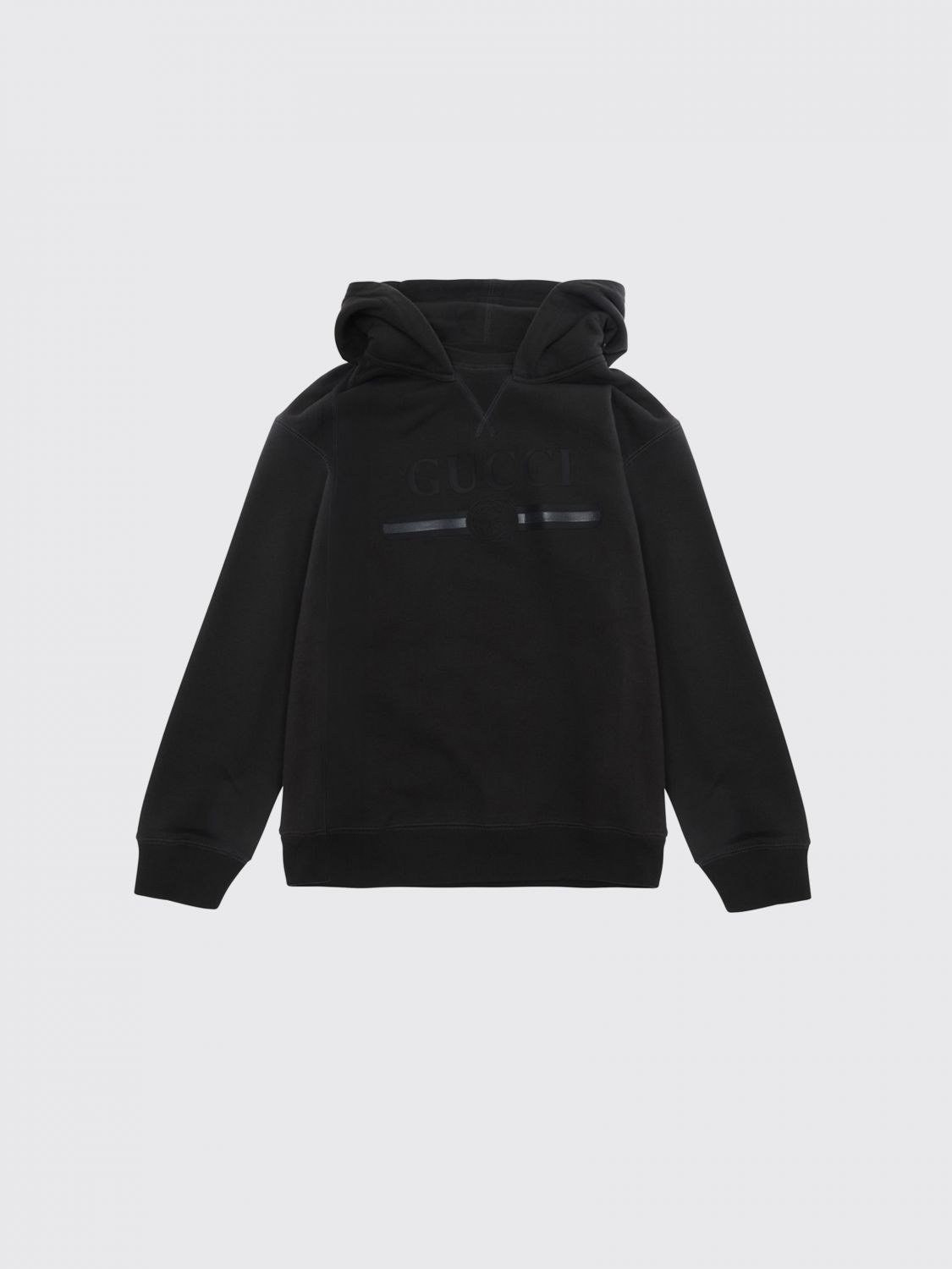 GUCCI Felpa con cappuccio in cotone con logo
