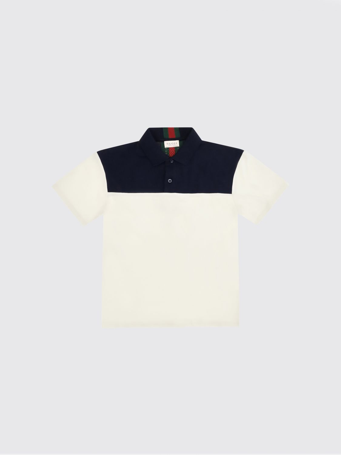 GUCCI Polo in cotone bicolor