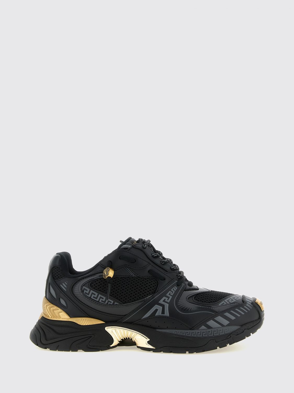 VERSACE Icaro-Sneakers von aus Leder und Mesh mit Greca-Muster