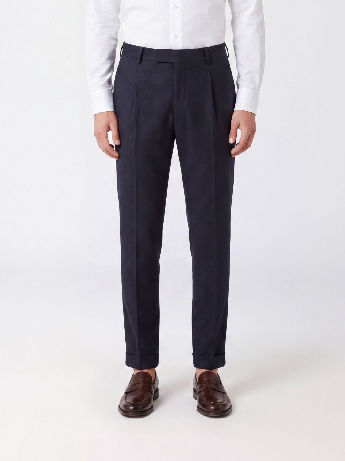Pt Torino Slim Fit Tailored Trousers in Virgin Wool and Cashmere