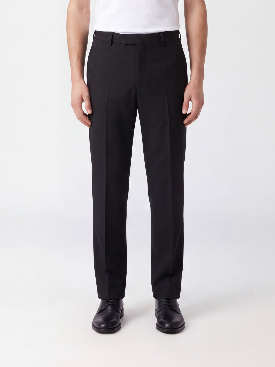 PT TORINO Slim Fit Pure Virgin Wool Tailored Trousers with Flap Pockets