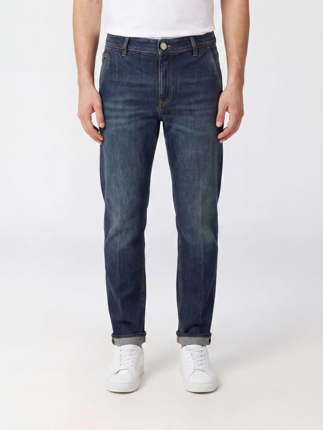 PT TORINO Mittelhohe Straight-Jeans von aus Stretch-Baumwoll-Denim
