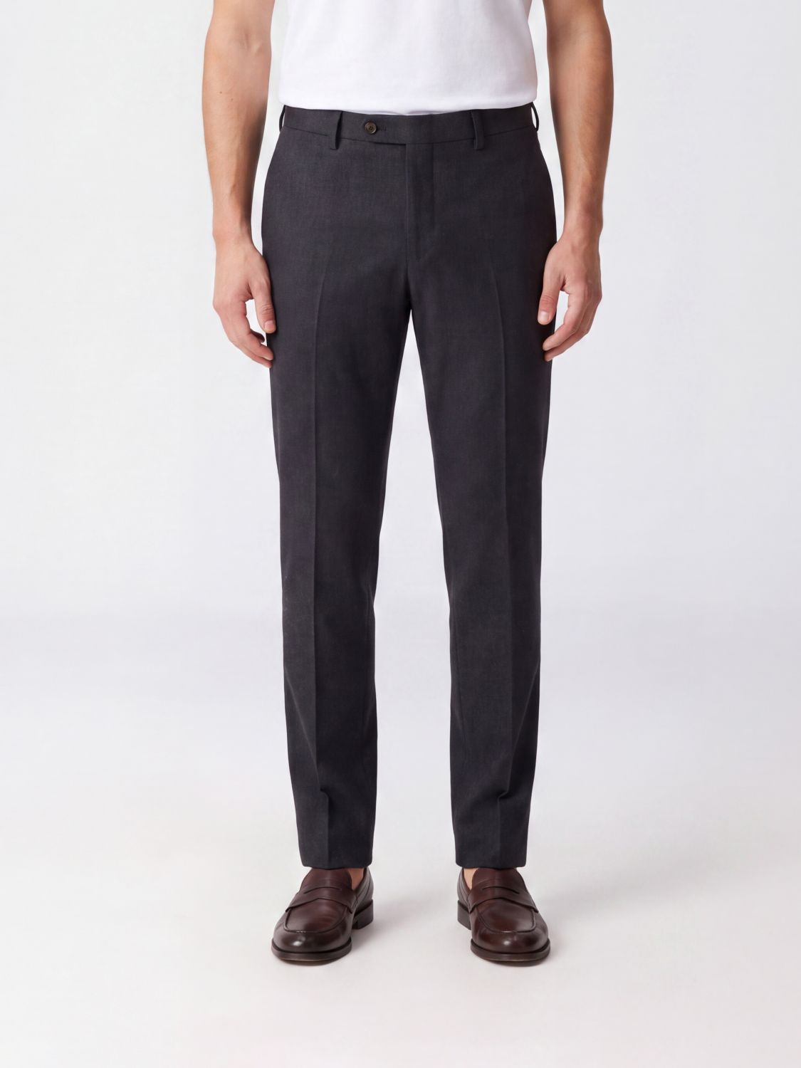 PT TORINO Slim Fit Stretch Virgin Wool Tailored Trousers with Welt Pockets