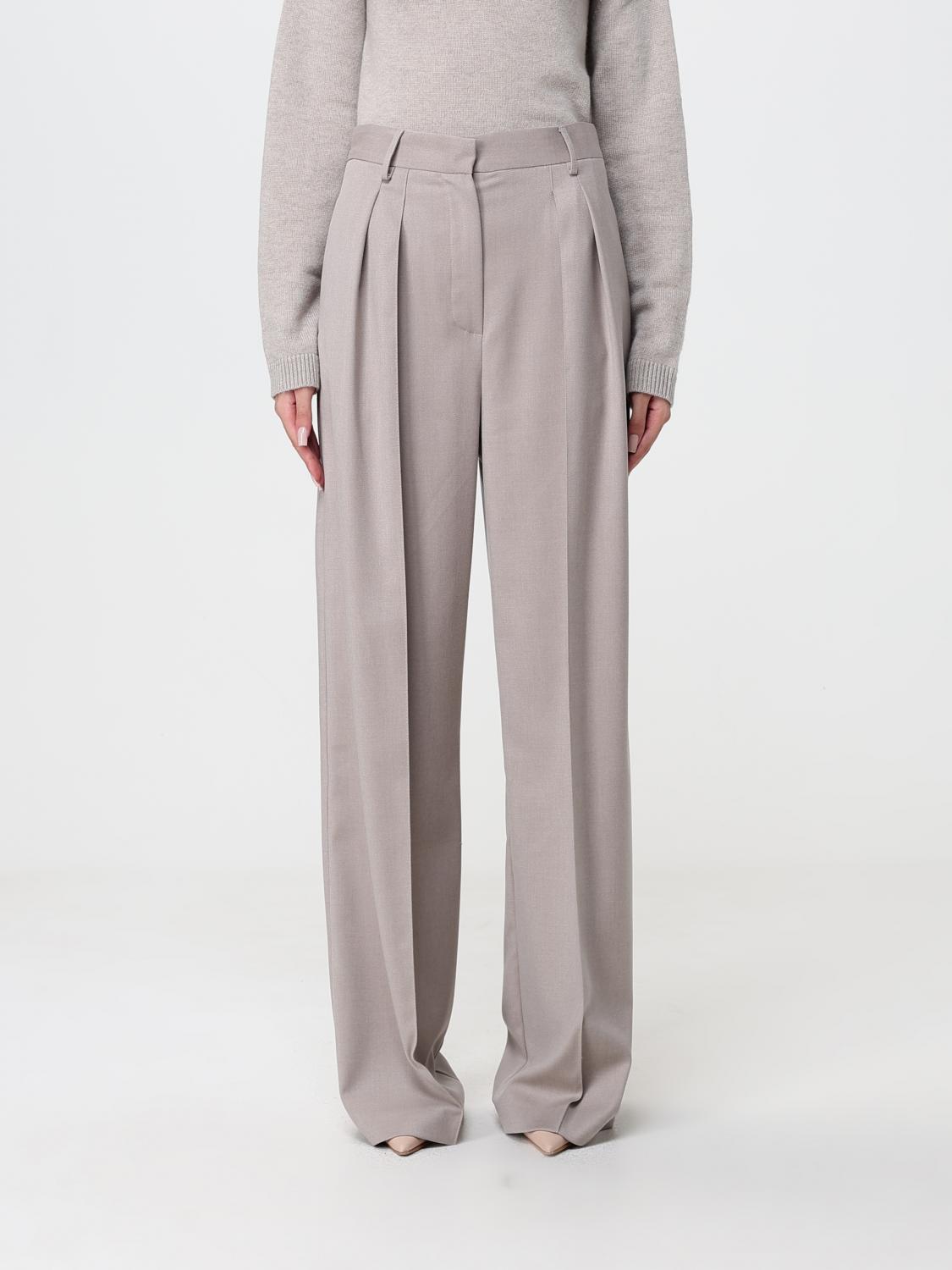 Simona Corsellini High-Waisted Straight Trousers in Smooth Faux Leather