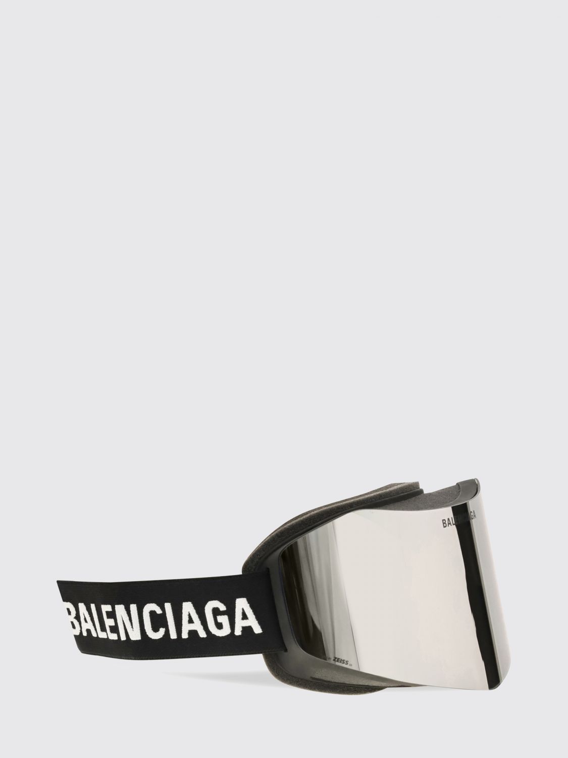 BALENCIAGA Occhiali da sole a mascherina in nylon con logo e cinturino regolabile