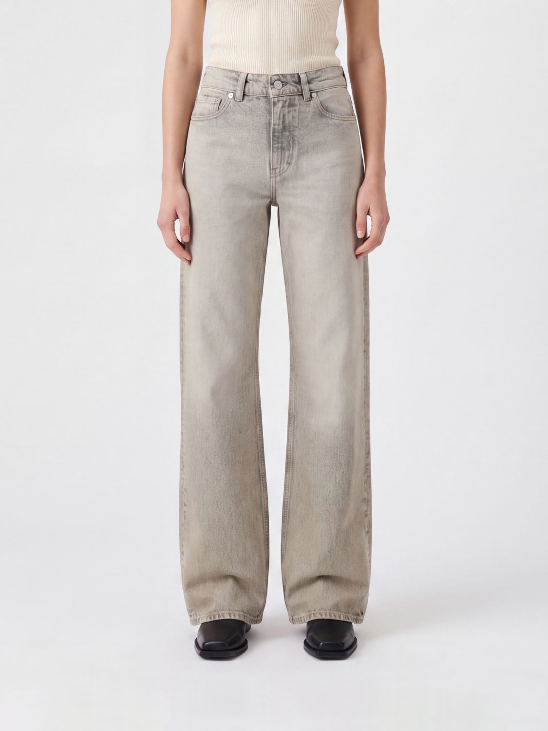 Our Legacy High-Waisted Flared Jeans in Cotton Denim