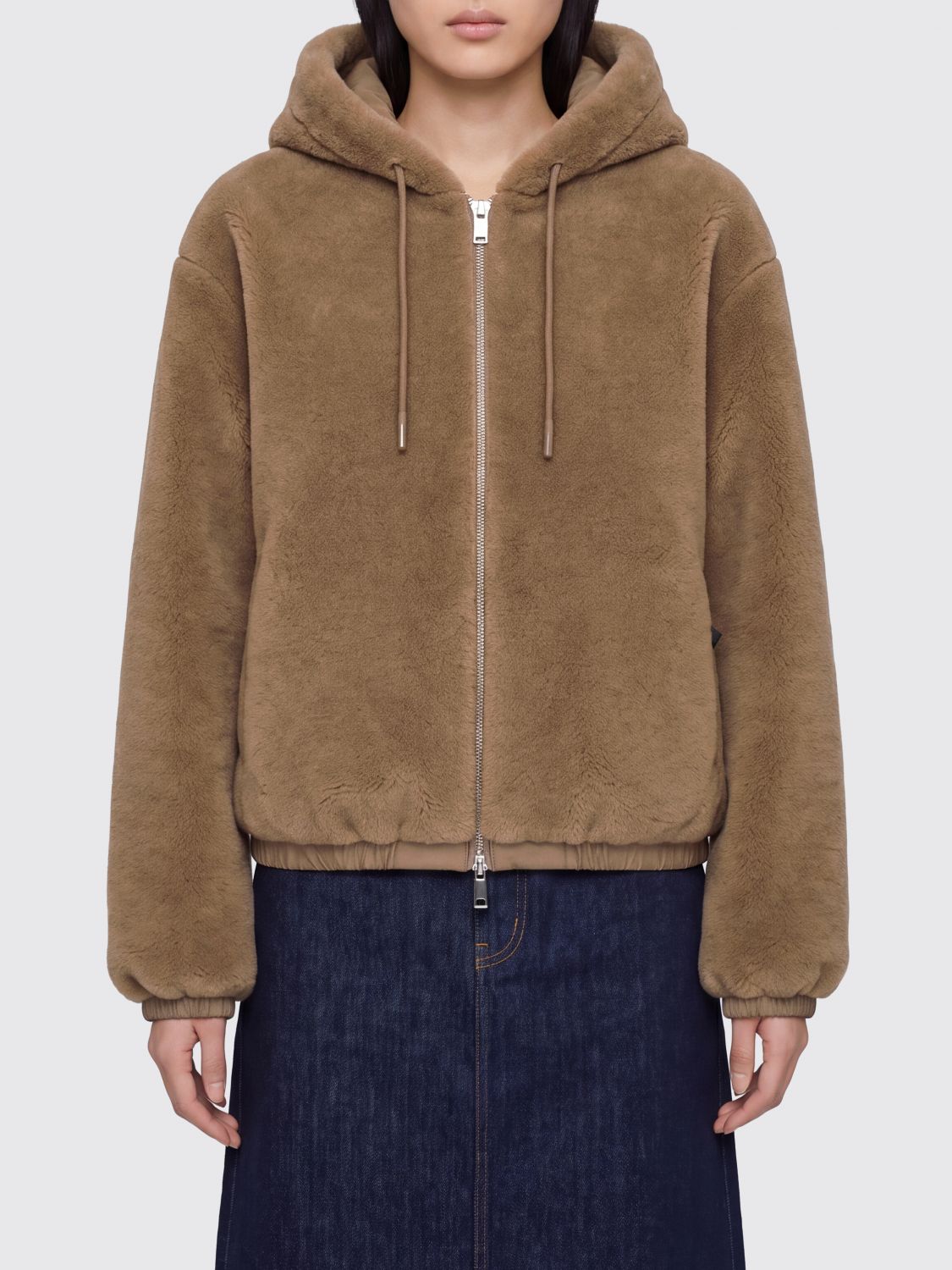 MOOSE KNUCKLES Eaton Bunny Wendejacke mit Kapuze aus Kunstpelz