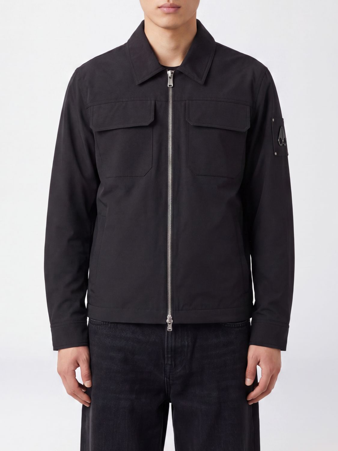 MOOSE KNUCKLES Hemdjacke aus technischem Stoff von mit Reißverschluss und Logo