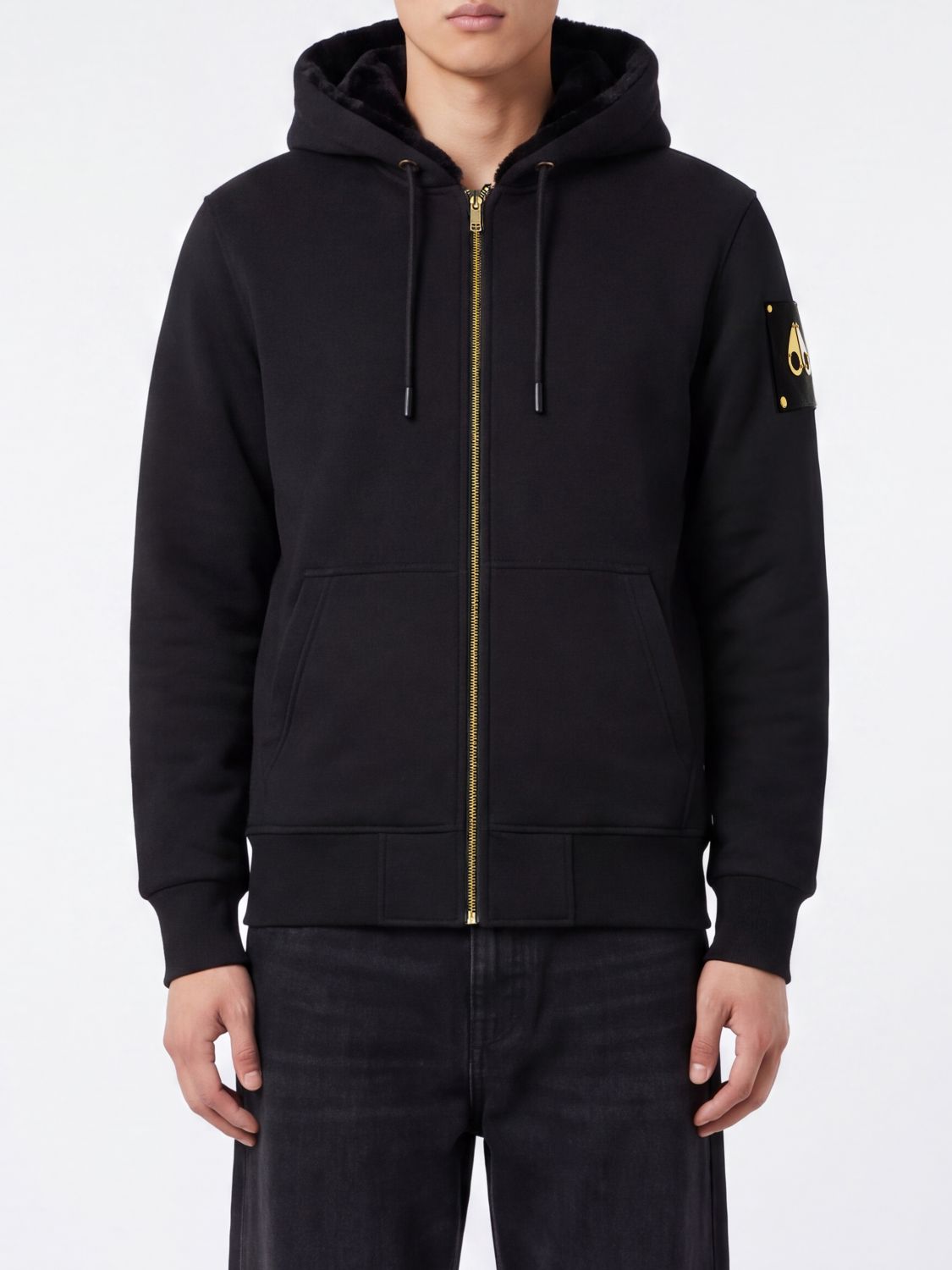 MOOSE KNUCKLES Bunny Kapuzenjacke aus Baumwollmischung mit Reißverschluss
