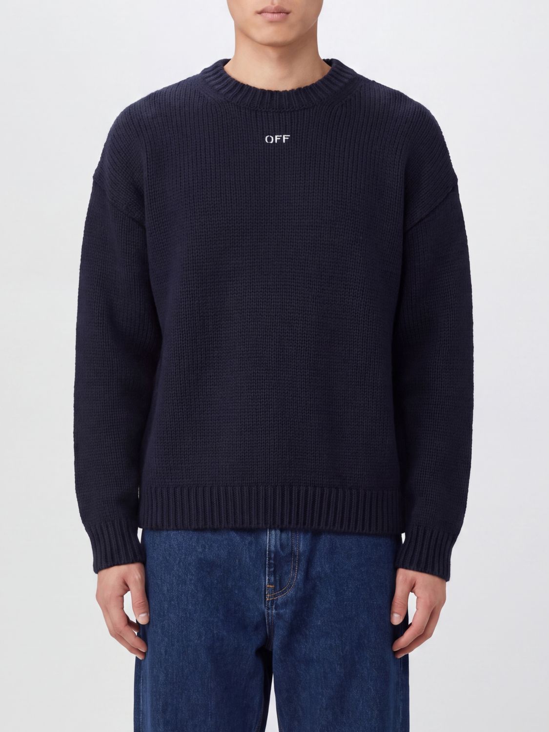 OFF-WHITE Sweater Men color Blue