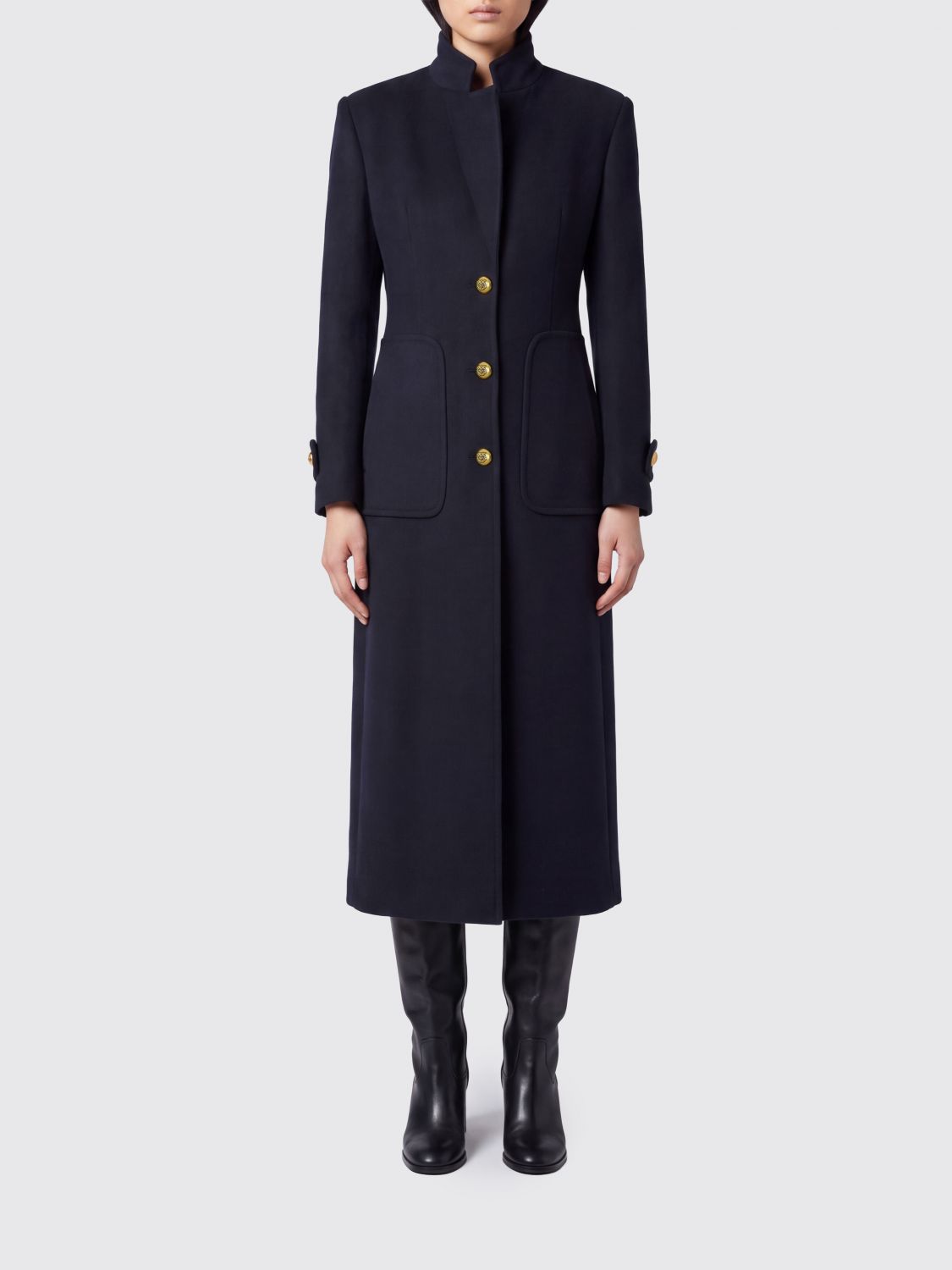 PINKO Coat Woman color Blue