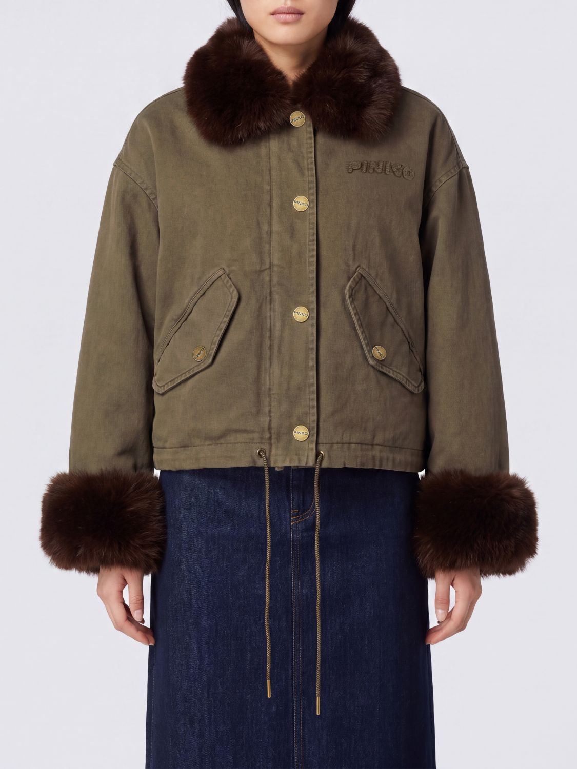 PINKO Jacket Woman color Green