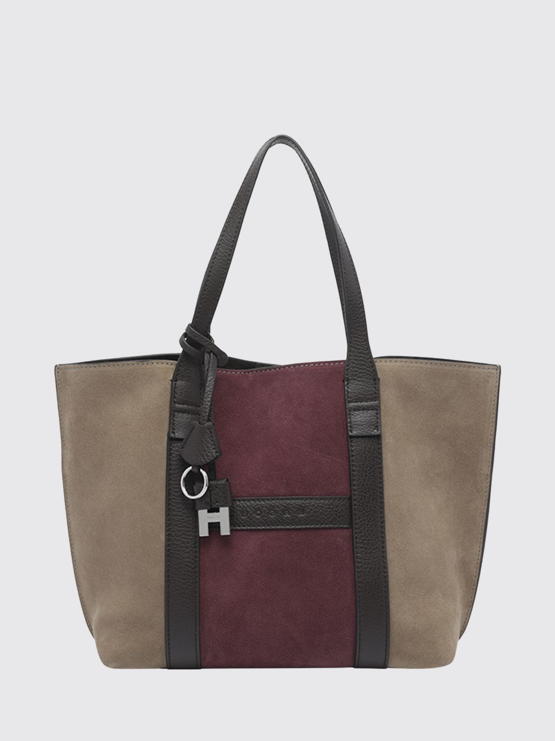 HOGAN Script Tote Bag in Calfskin and Suede with H Logo HOGAN Script Tote Bag in Calfskin and Suede with H Logo