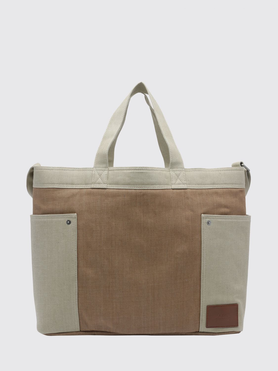 A. P.C. Jardin Large Bicolor Abstract Print Cotton Tote Bag A. P.C. Jardin Large Bicolor Abstract Print Cotton Tote Bag