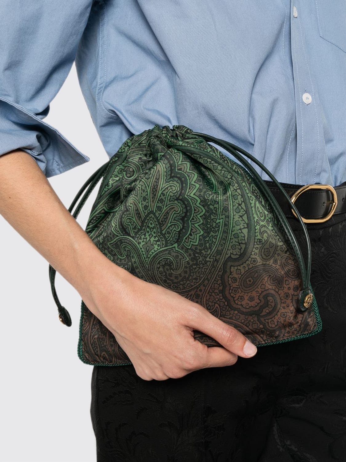 ETRO 에트로 미니 나일론 버킷백 페이즐리 프린트