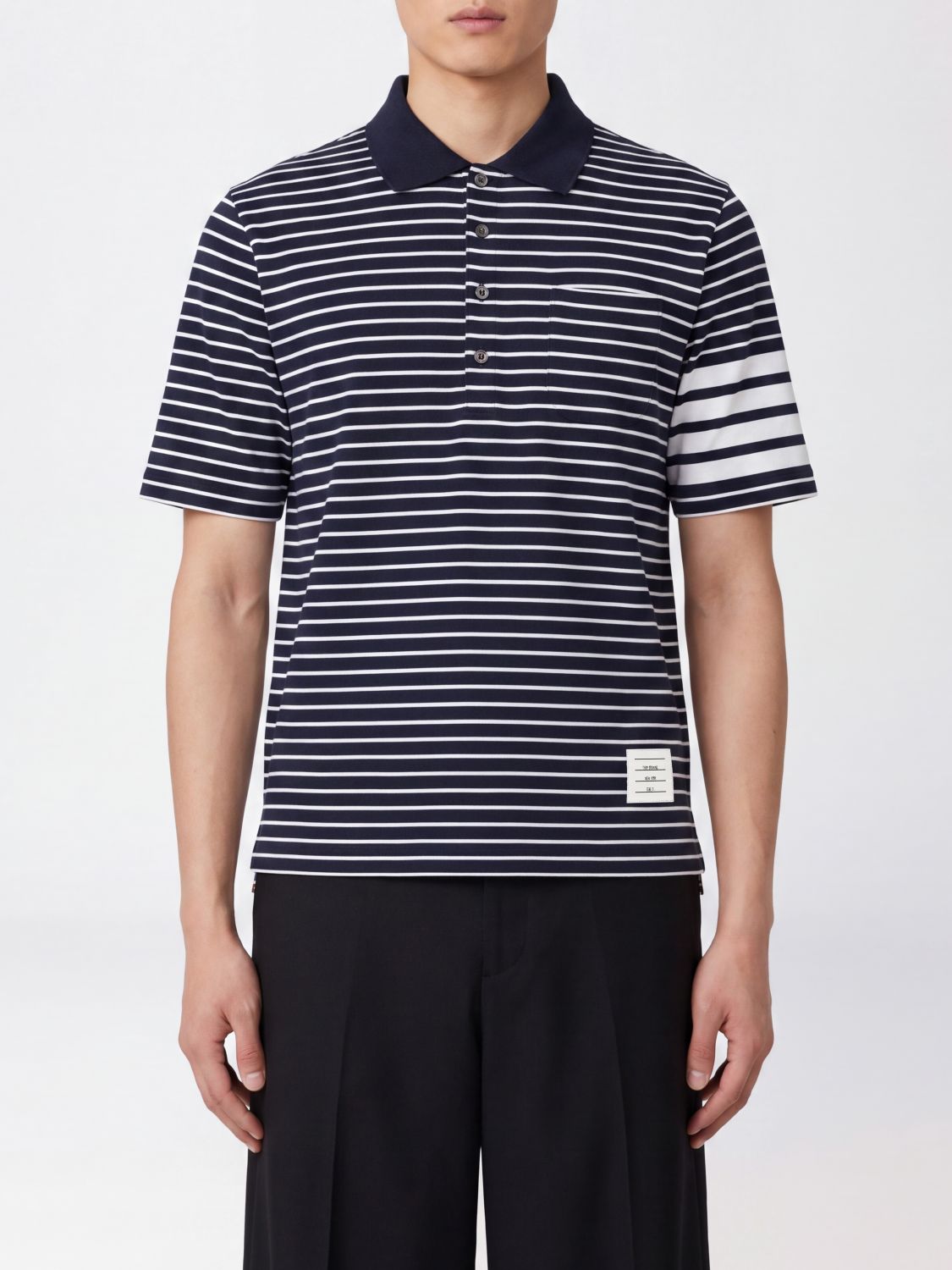 THOM BROWNE Polo Shirt Men color Blue