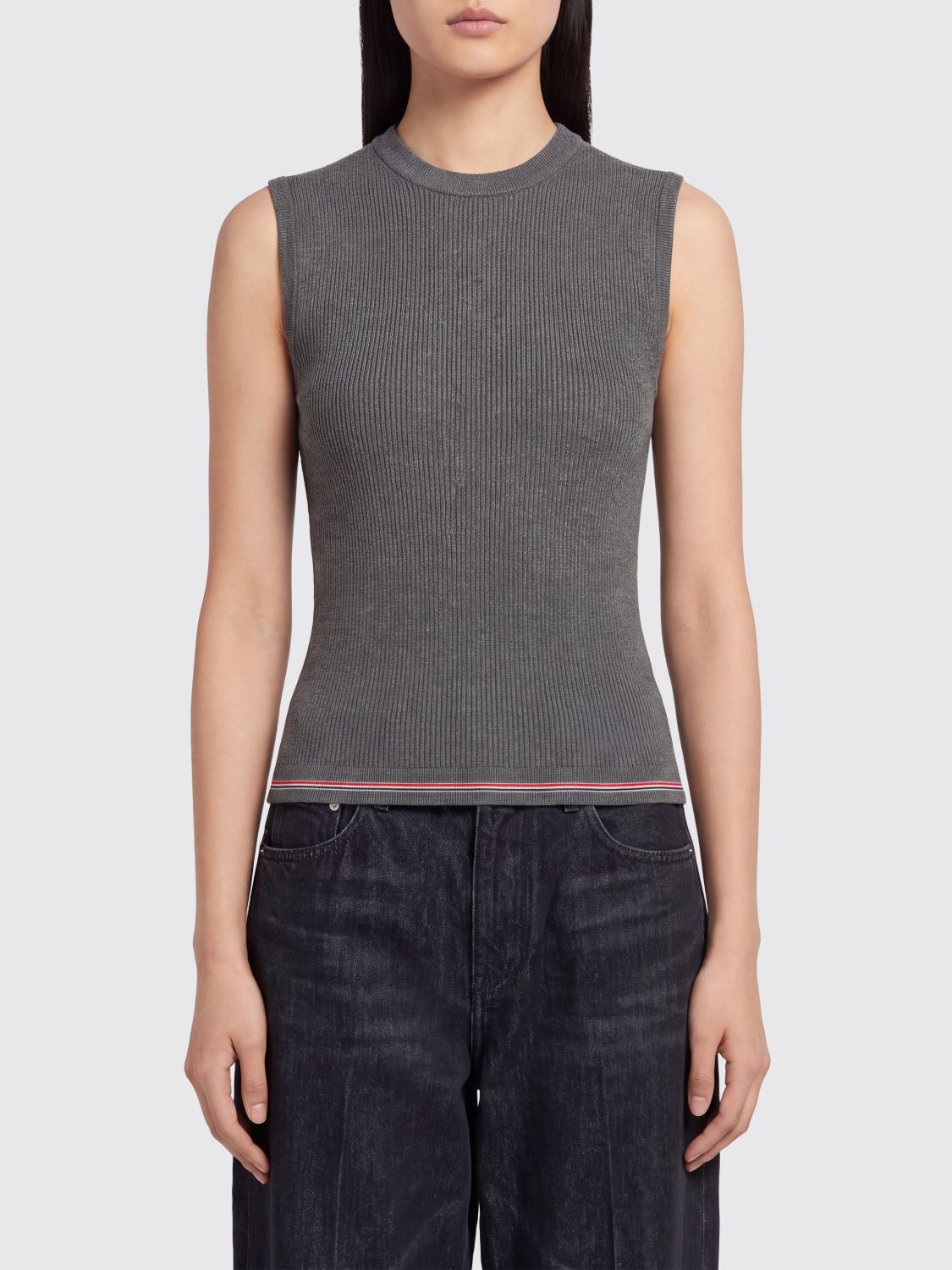 THOM BROWNE Top Woman color Grey