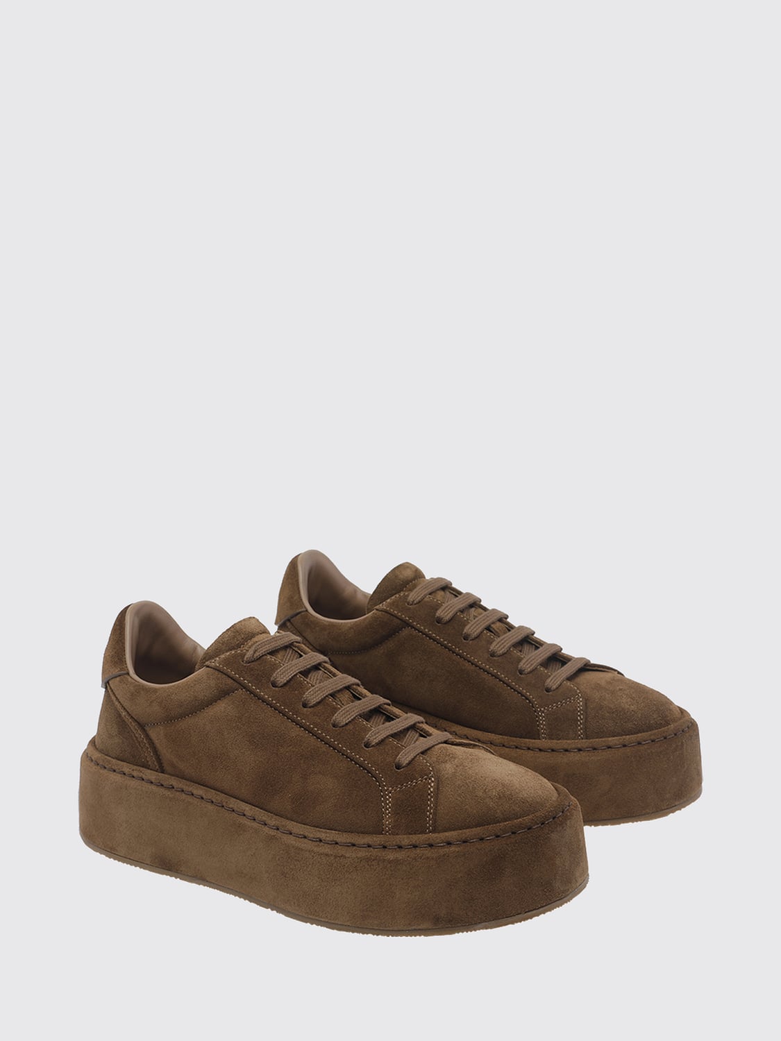 CASADEI Casadei Suede Platform Sneakers with Rear Logo