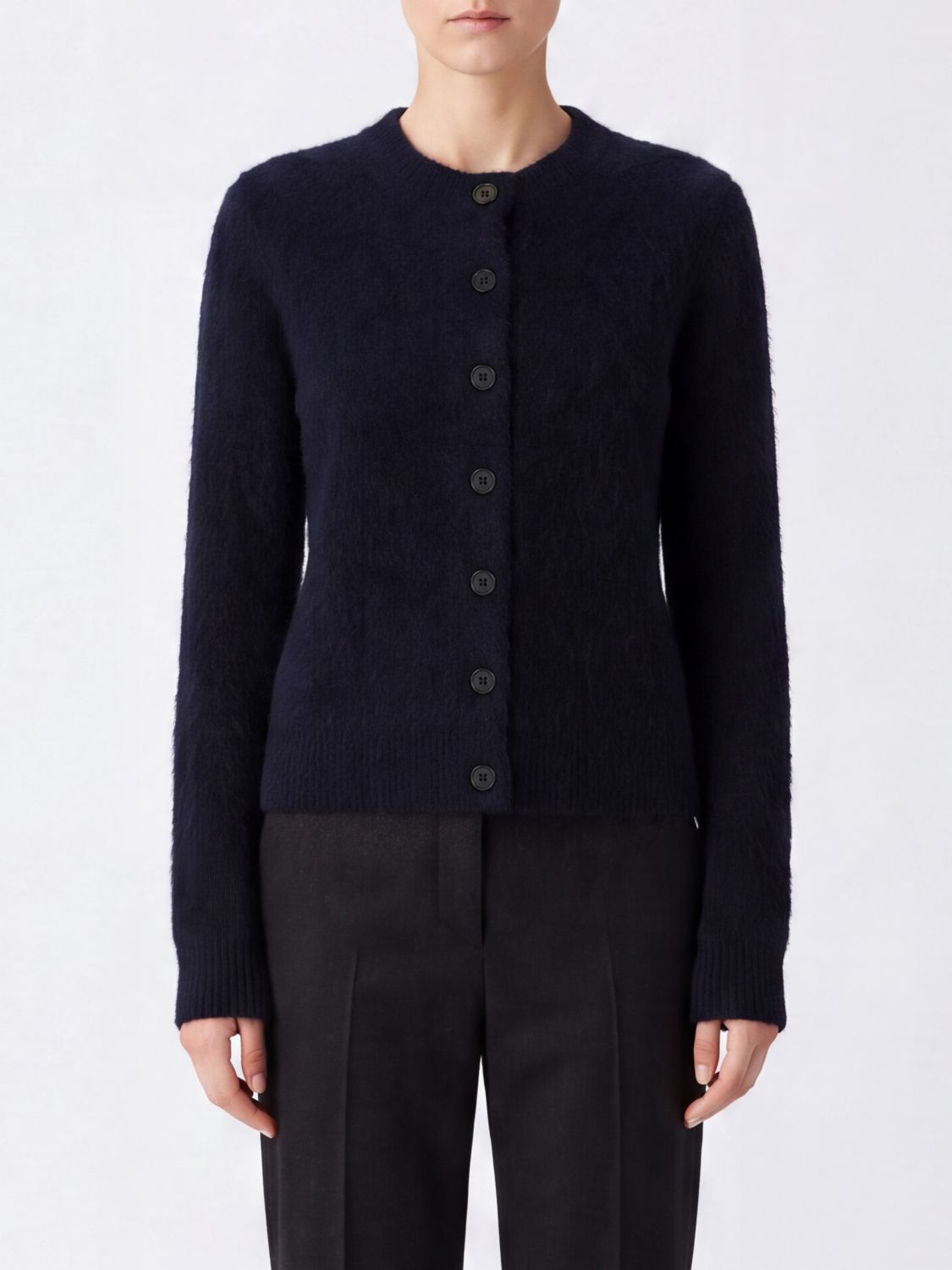 LISA YANG Cardigan aus reinem Kaschmir mit Rundhalsausschnitt und Knöpfen