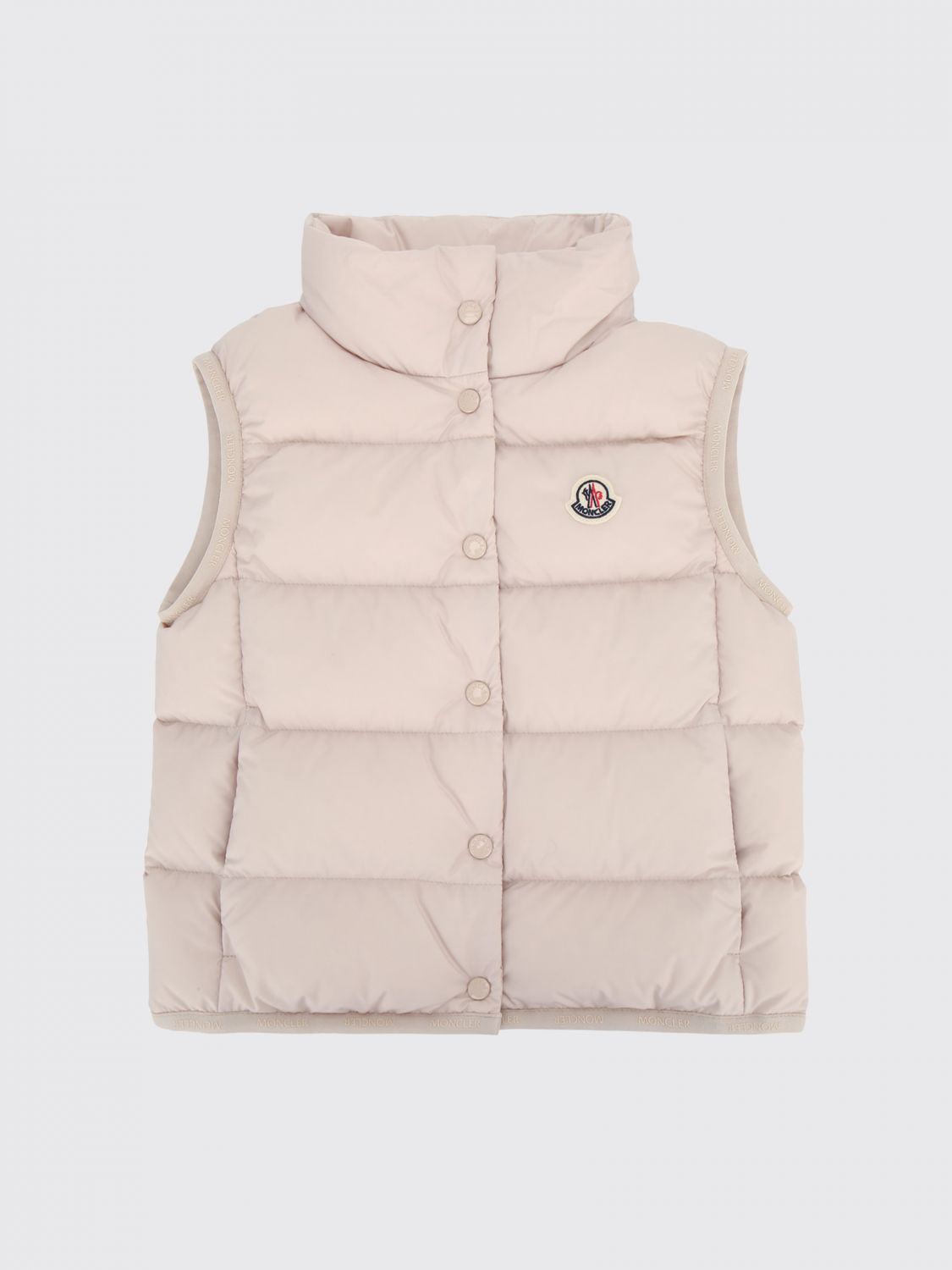 MONCLER Gepolsterte Stehkragen-Weste für Jungen mit Knopfverschluss