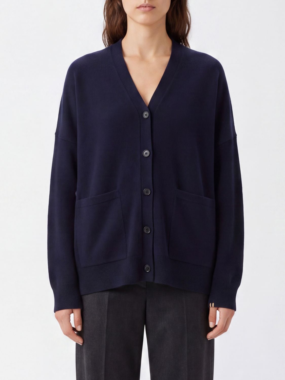 EXTREME CASHMERE V-Neck Button-Front Cardigan in Cashmere-Blend