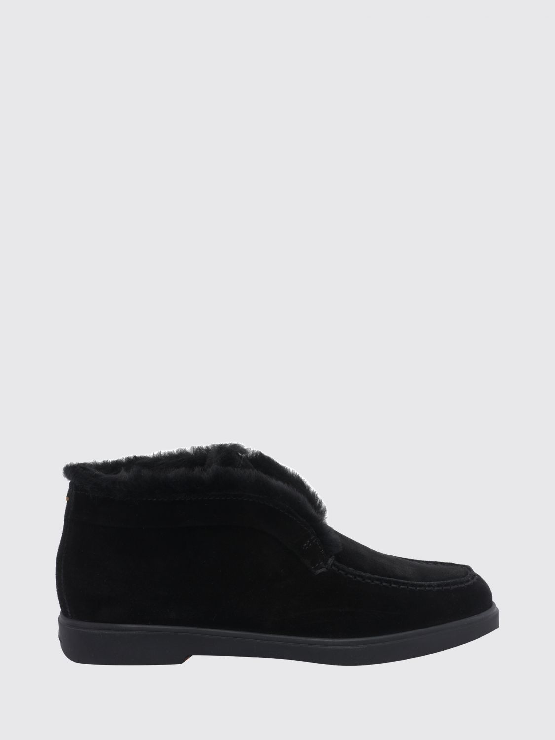 SANTONI Wildleder-Stiefeletten mit Shearling-Futter