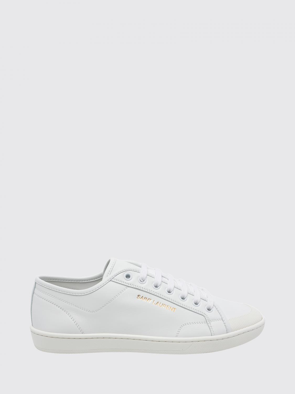 Saint Laurent Gym Low Top Smooth Calf Leather Lace-Up Sneakers