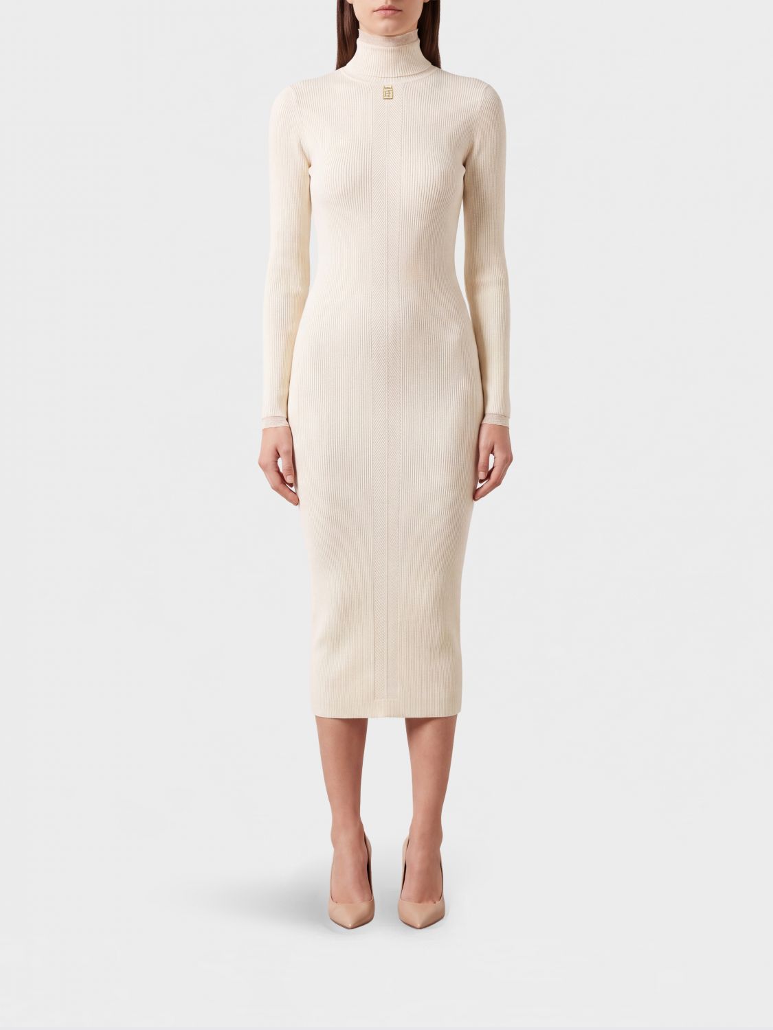 ELISABETTA FRANCHI Dress Woman color White