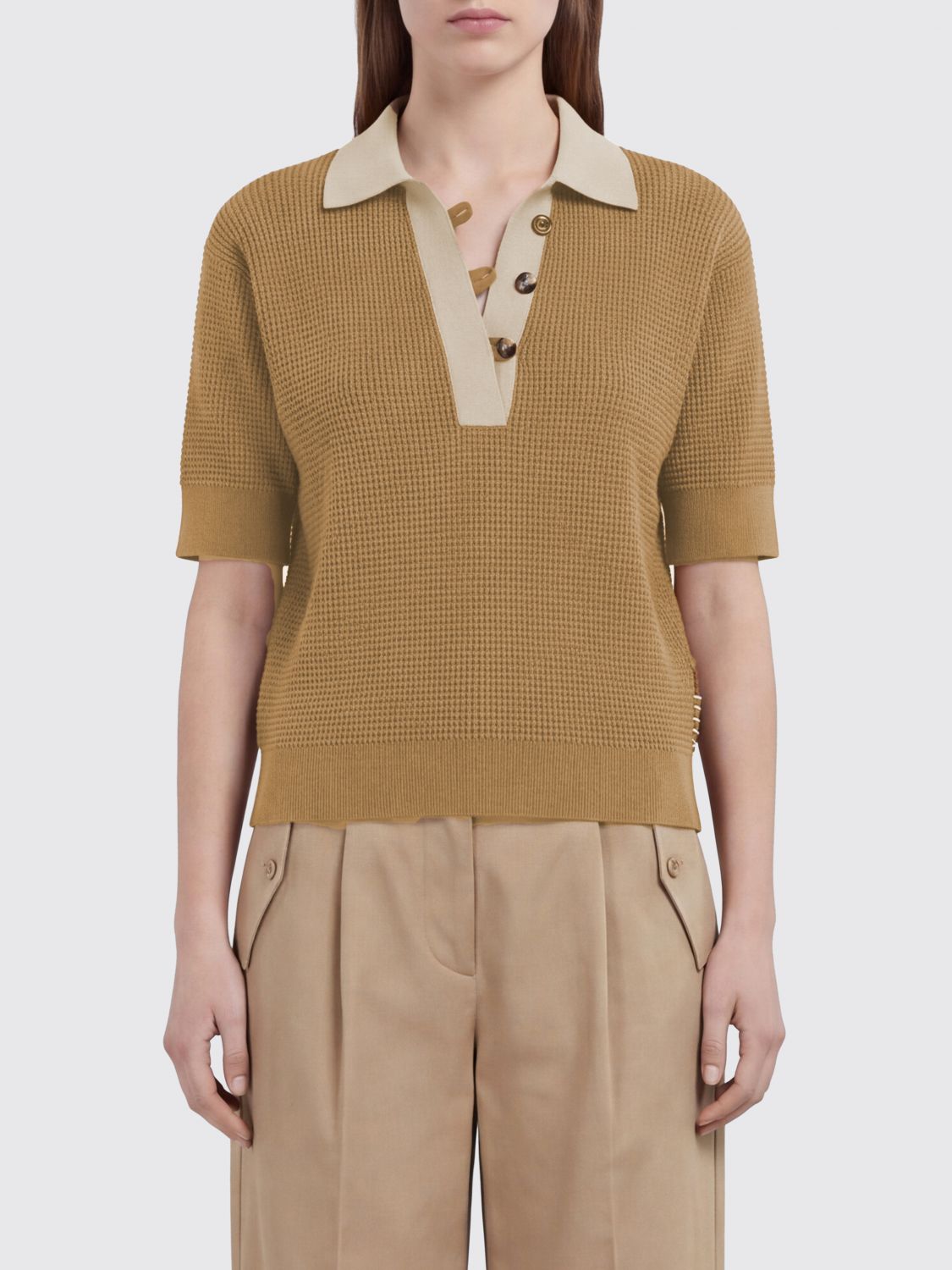 JW ANDERSON Polo Shirt Woman color Beige