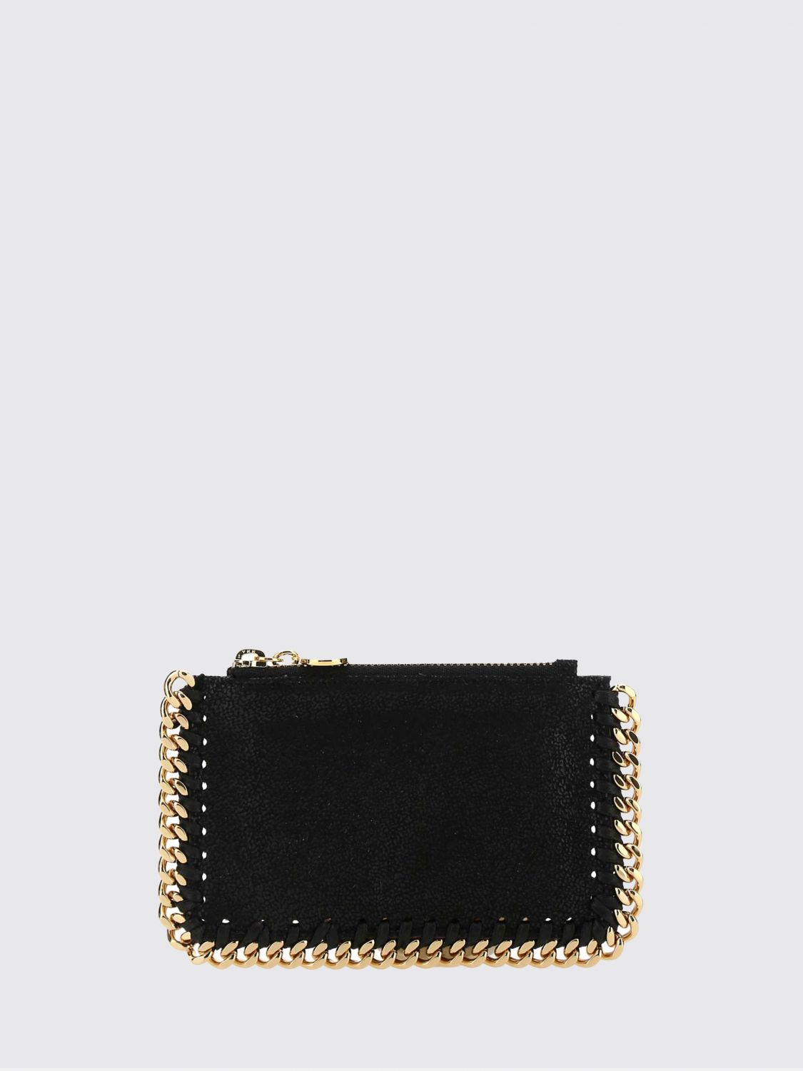 STELLA MCCARTNEY Black Polyester Wallet with Golden Finish