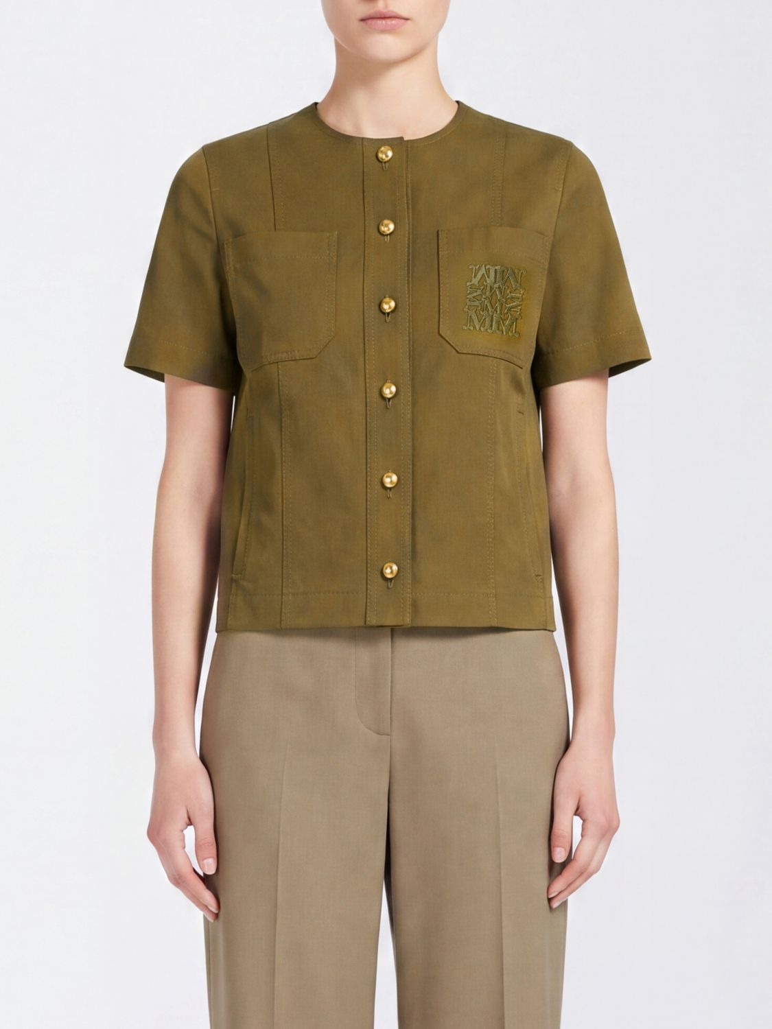 MAX MARA Jacket Woman color Kaki
