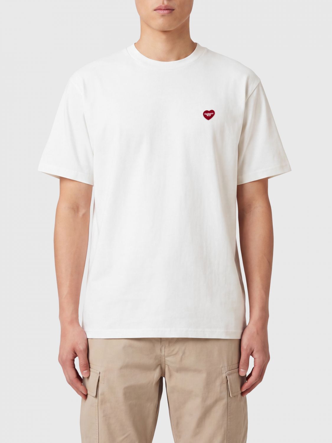 CARHARTT WIP T-shirt a maniche corte in cotone organico con logo a contrasto