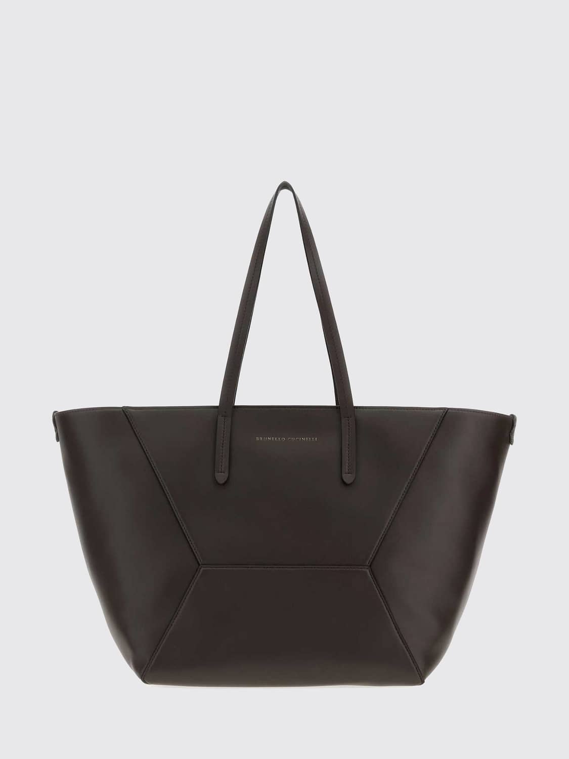 BRUNELLO CUCINELLI BC Duo Large Calfskin Tote Bag with Pouch