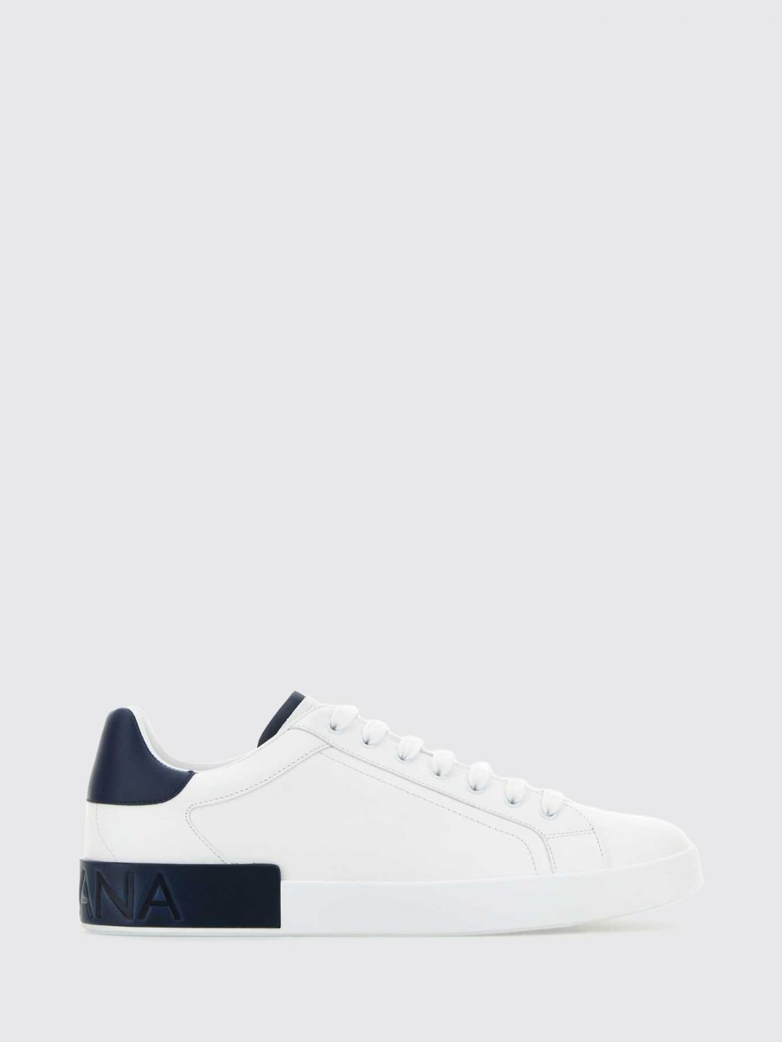 Dolce & Gabbana Portofino Calfskin Leather Low-Top Trainers with Logo · 40