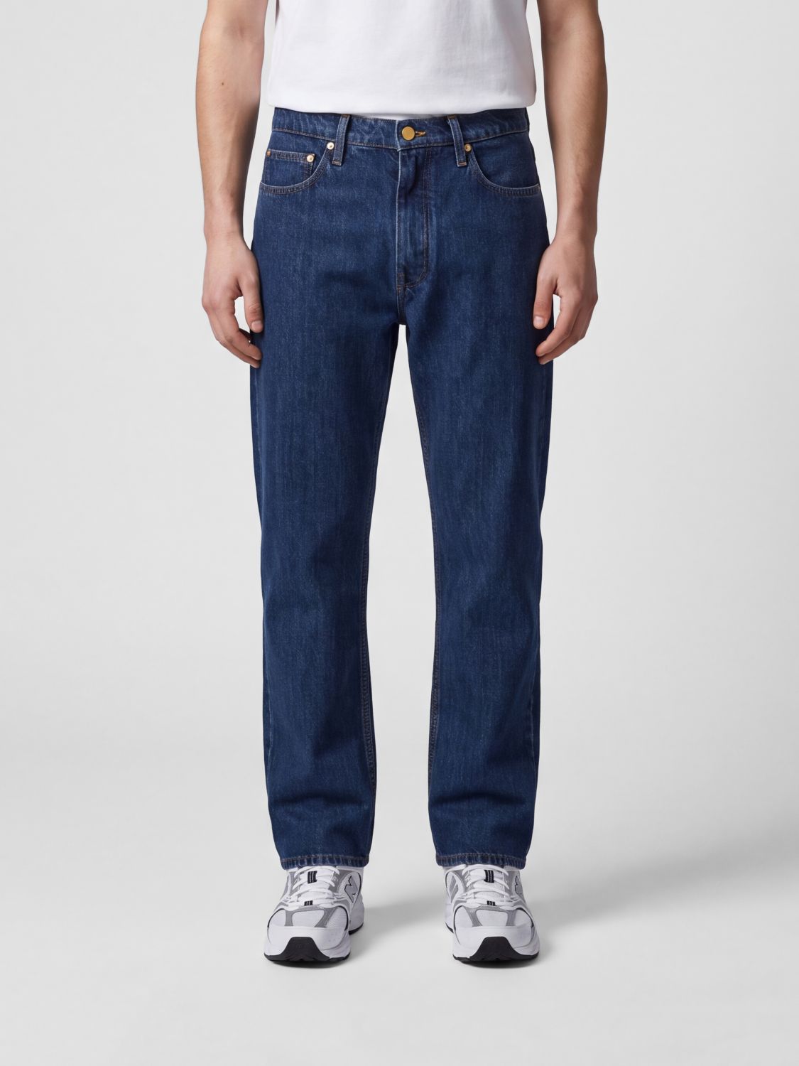 JIL SANDER Straight Jeans mit mittlerer Leibhöhe aus Stretch-Baumwolldenim