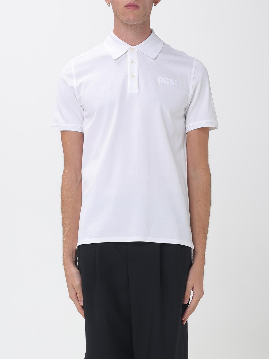 Givenchy Short-Sleeved Cotton Polo Shirt with Ribbed Collar and Tonal Logo