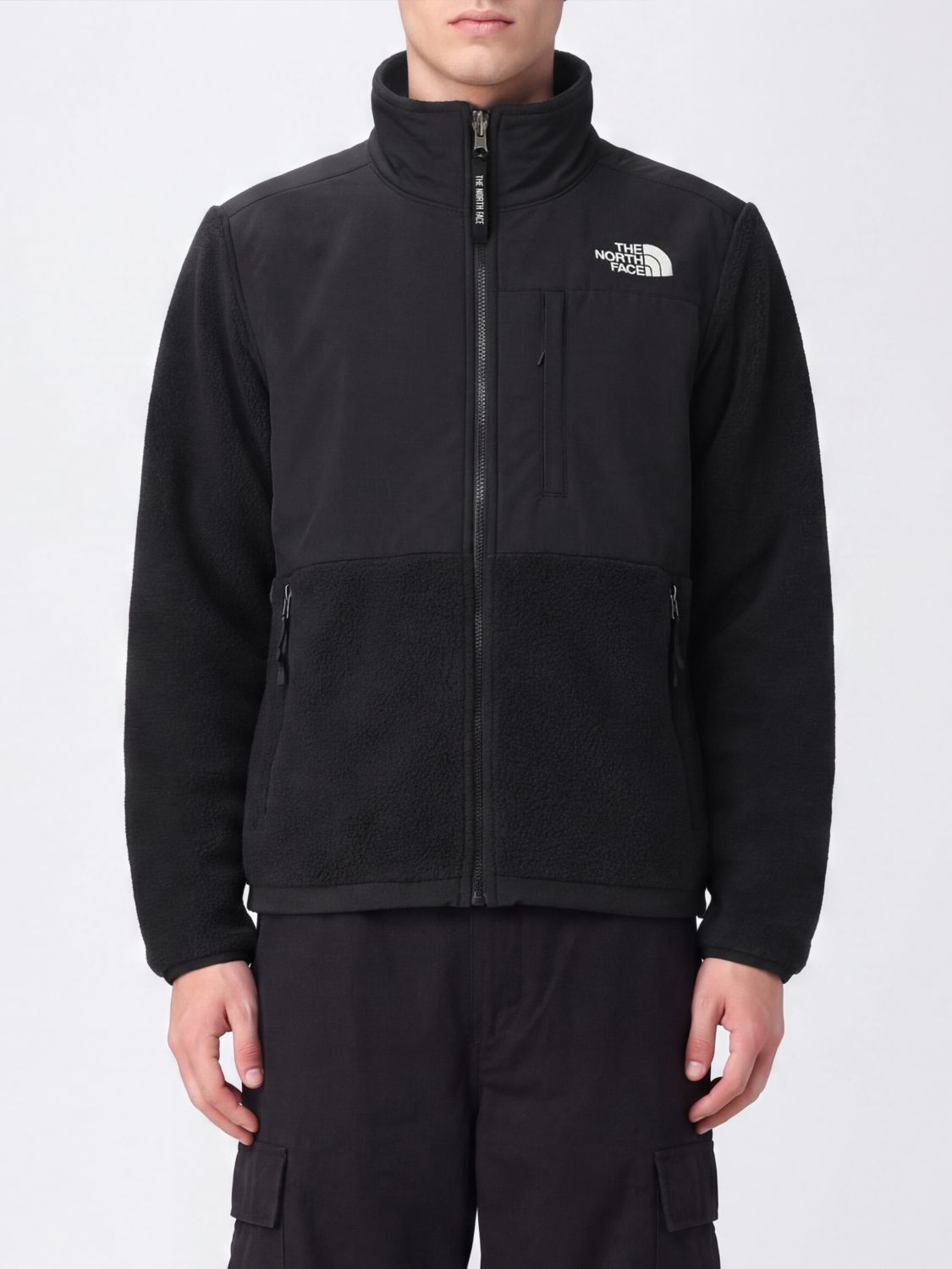 The North Face Fleece Sports Jacket with High Neck and Zip Closure