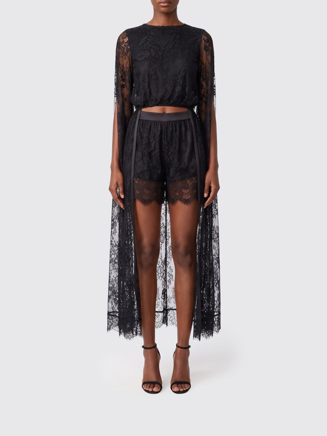 Zimmermann Valiant Sleeveless Diamond-Patterned Lace Evening Top with Crew Neck