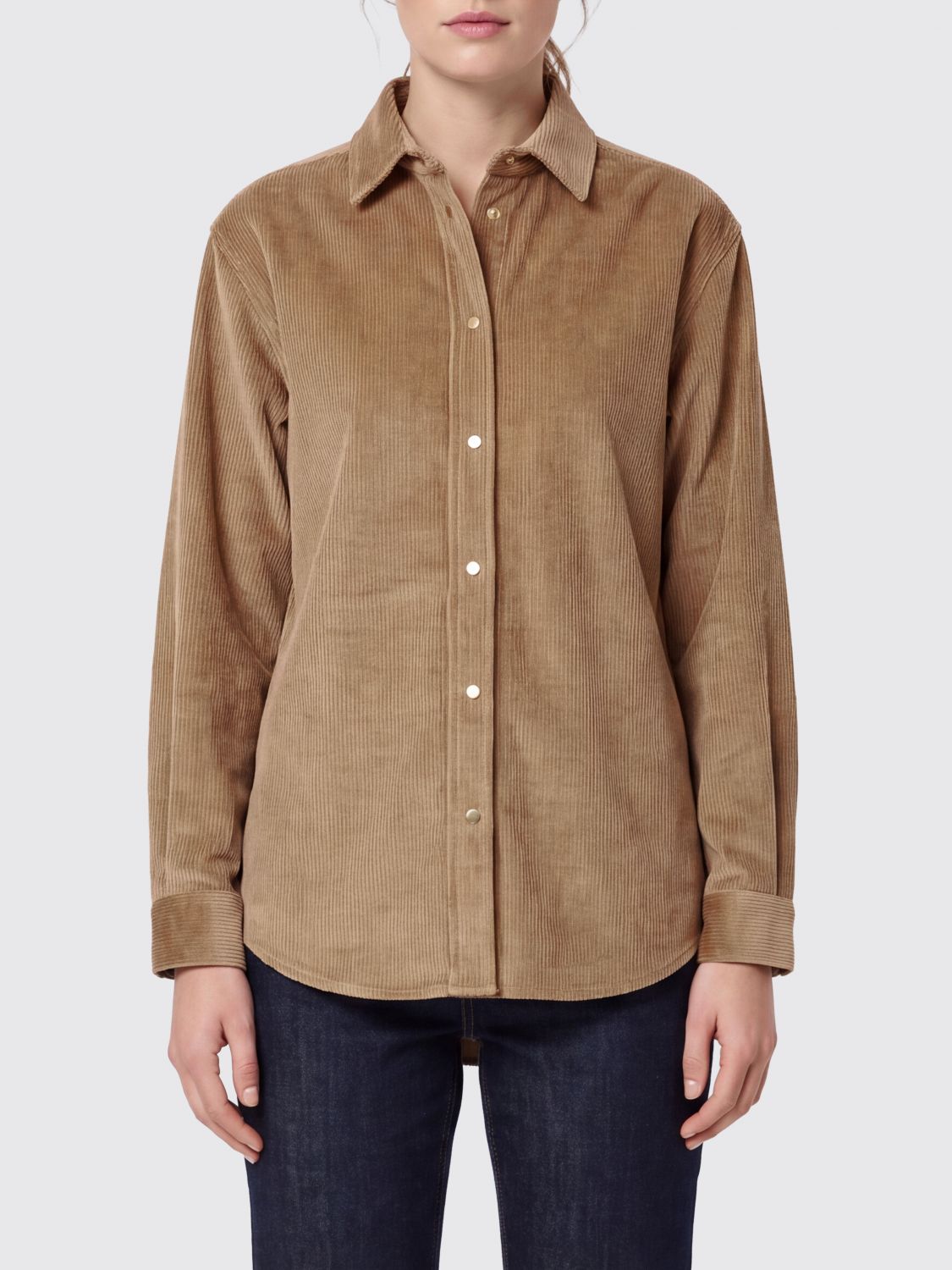 Darkpark Long-Sleeved Corduroy Shirt with French Collar
