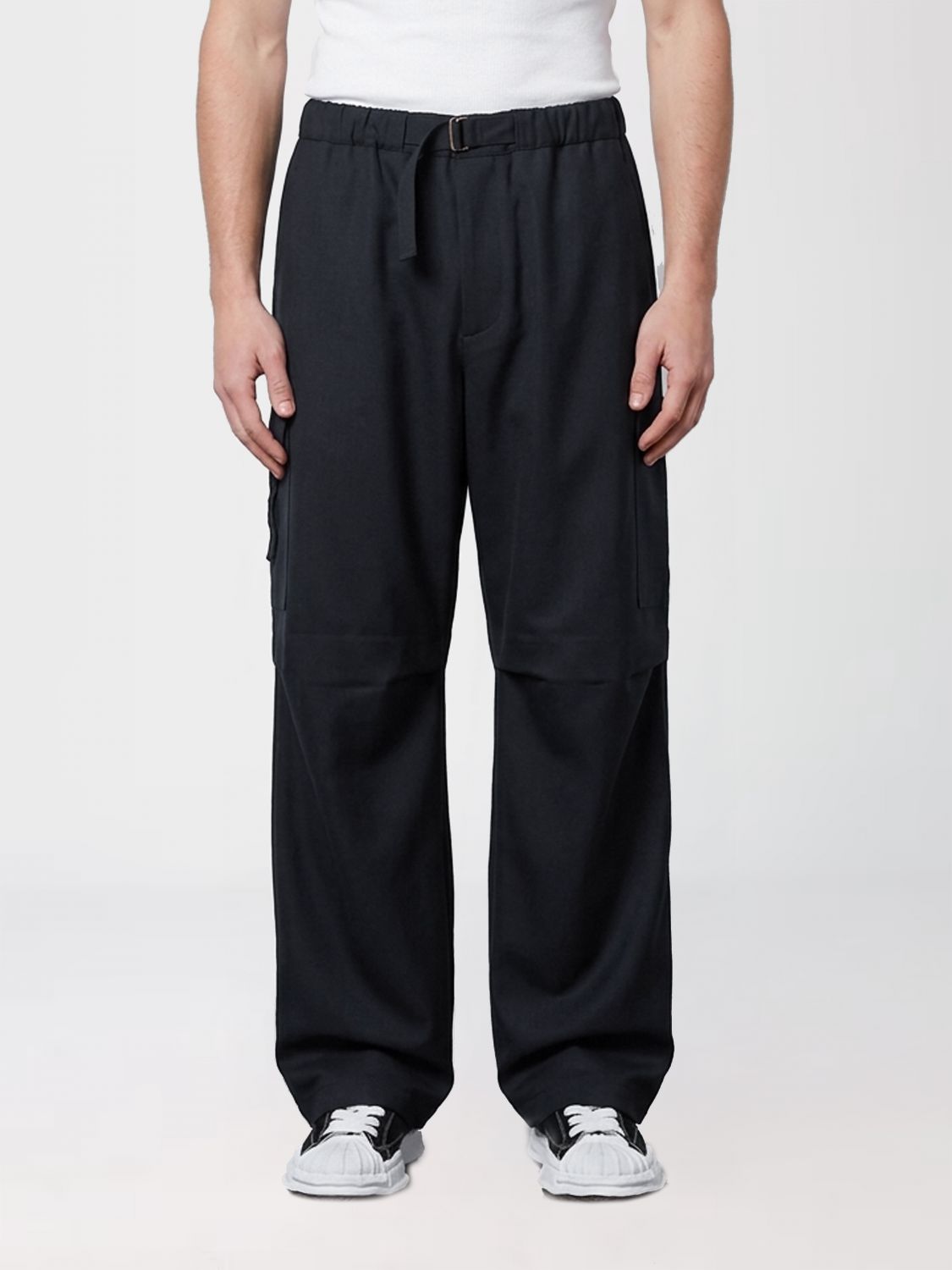 DARKPARK Wide-Leg Virgin Wool Trousers with Belt
