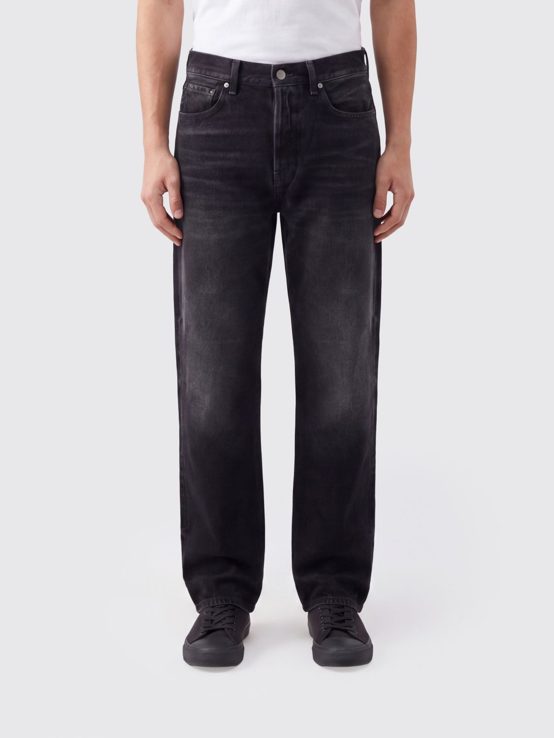 Haikure Achilles Wide-Leg Jeans in Black Vintage Denim