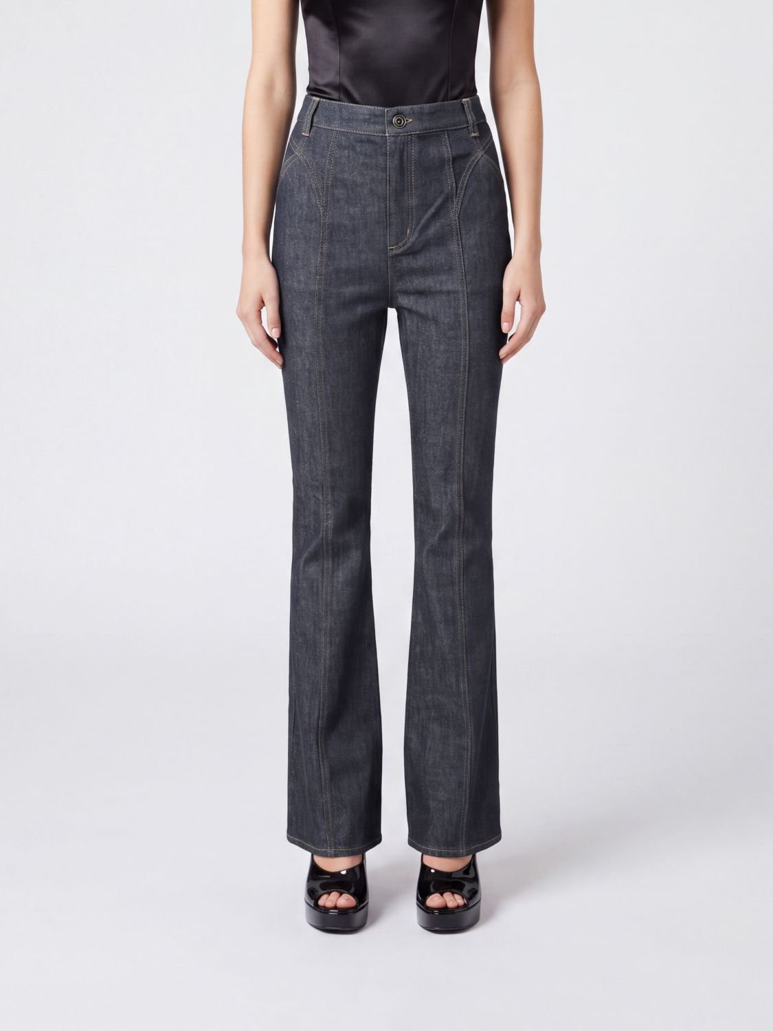 SELF-PORTRAIT Jeans Woman color Blue