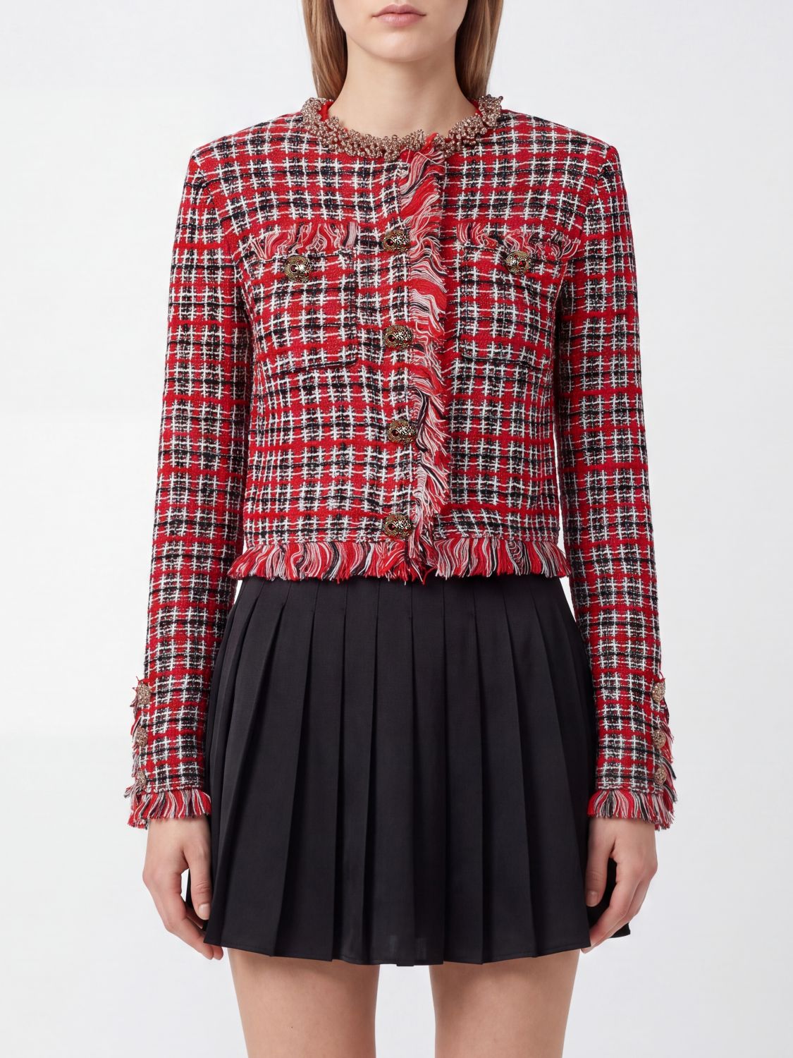 SELF-PORTRAIT Jacket Woman color Red