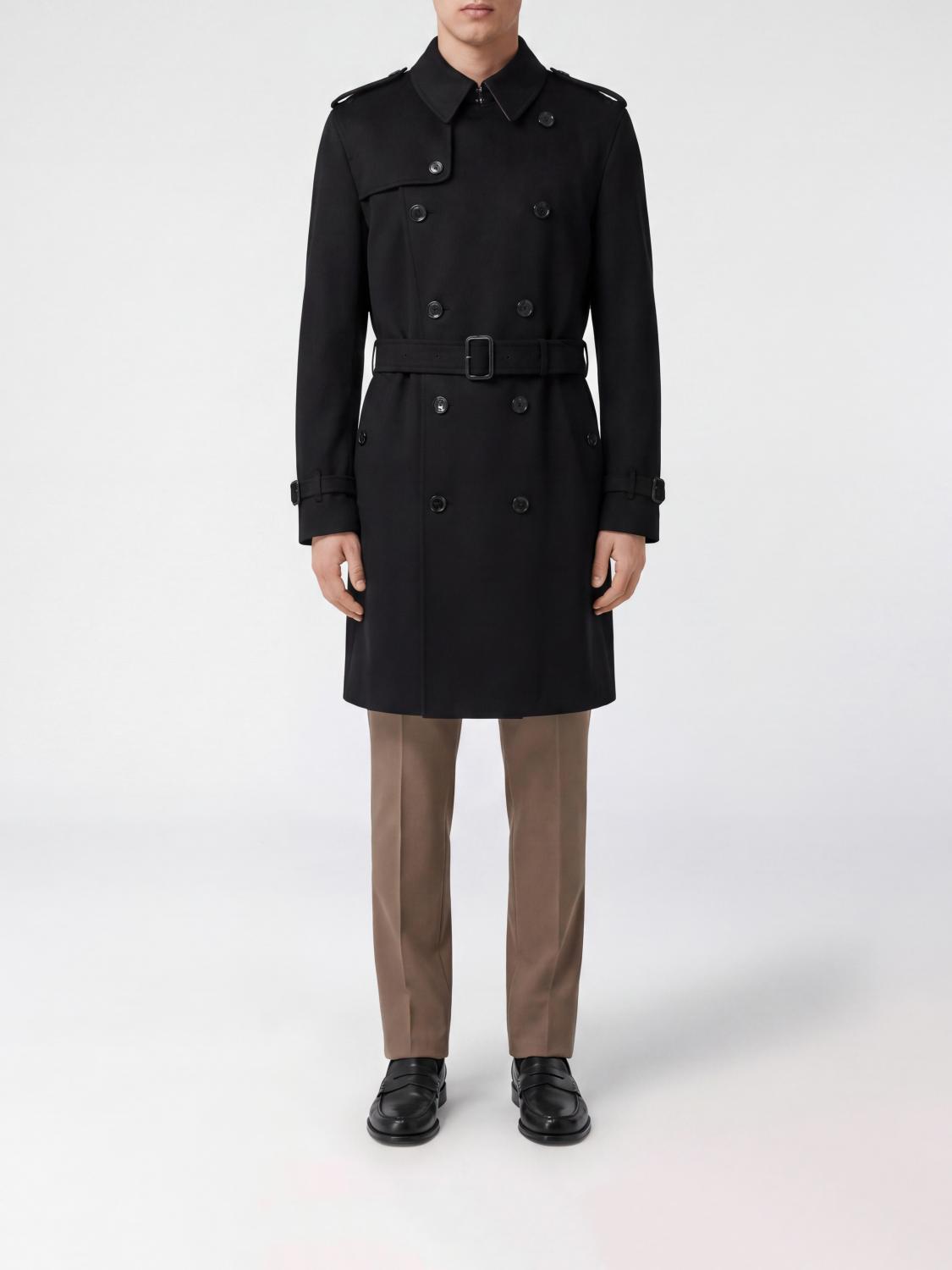 BURBERRY Double-Breasted Pure Cashmere Coat with Concealed Fastening