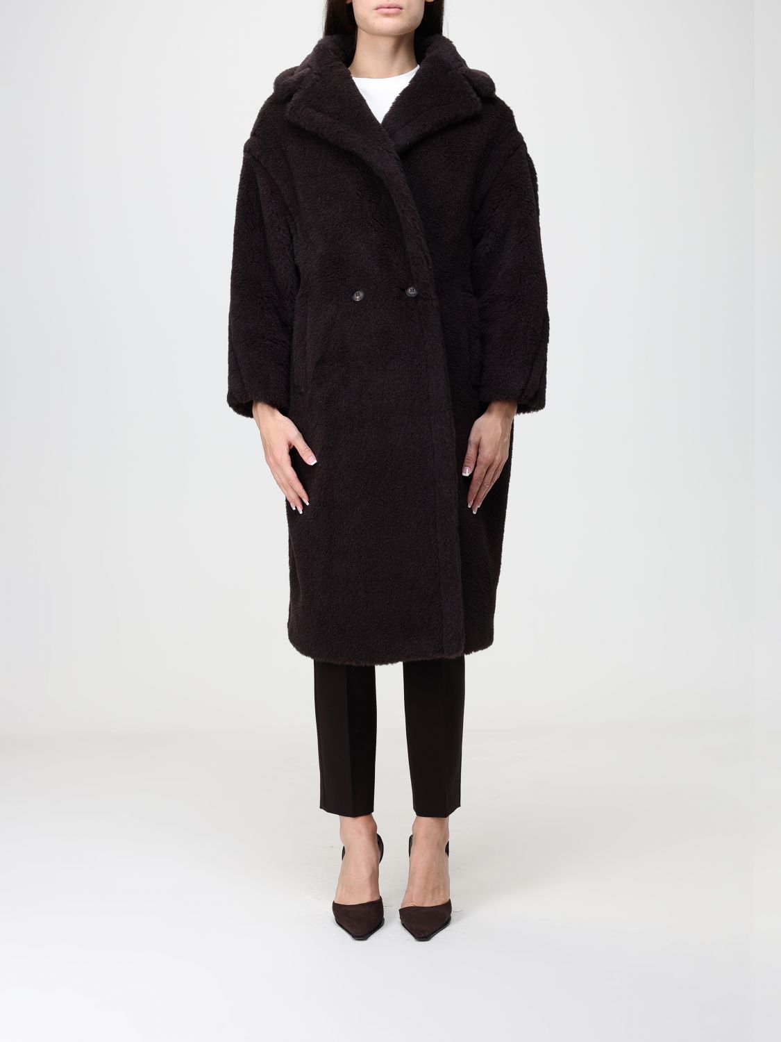 MAX MARA Coat Woman color Ebony