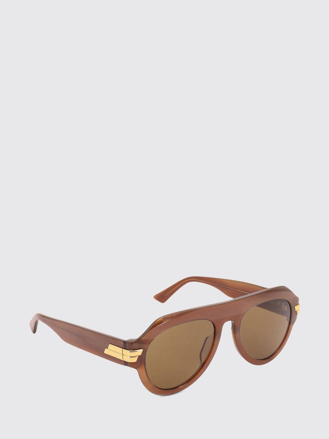 BOTTEGA VENETA Rounded Aviator Sunglasses in an Acetate Frame