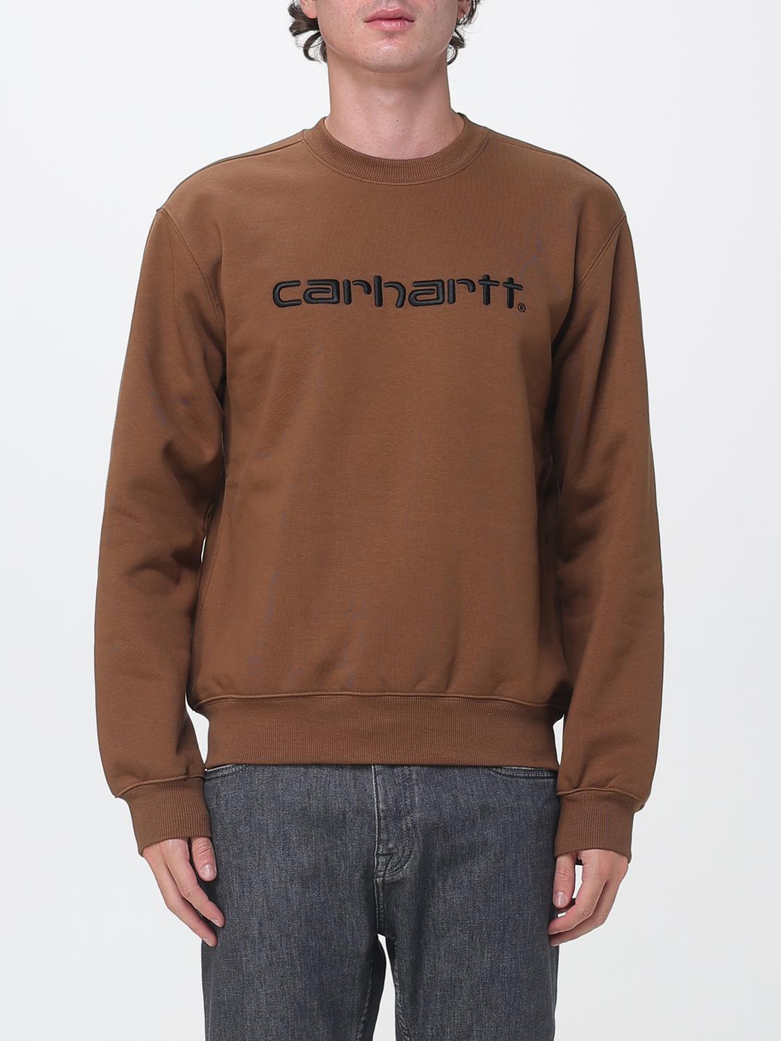 CARHARTT WIP Felpa girocollo in misto cotone con logo a contrasto e spalle cadute