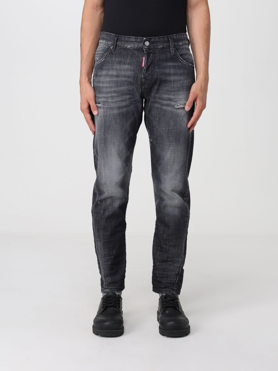 DSQUARED2 Regular-Fit Straight-Jeans aus Denim im Distressed-Look